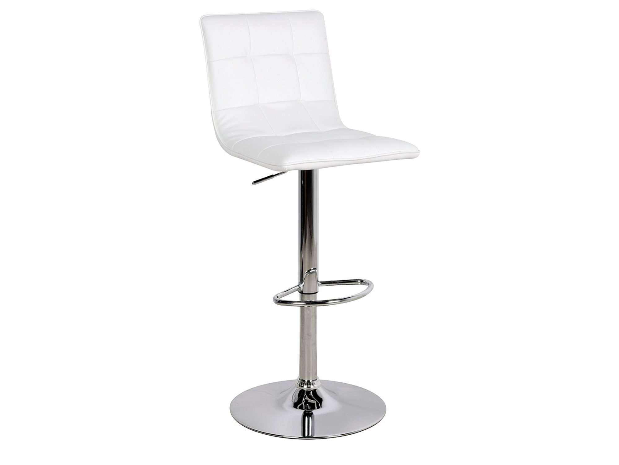 LPD LPD Vigo White faux Leather Gas Lift Bar Stool