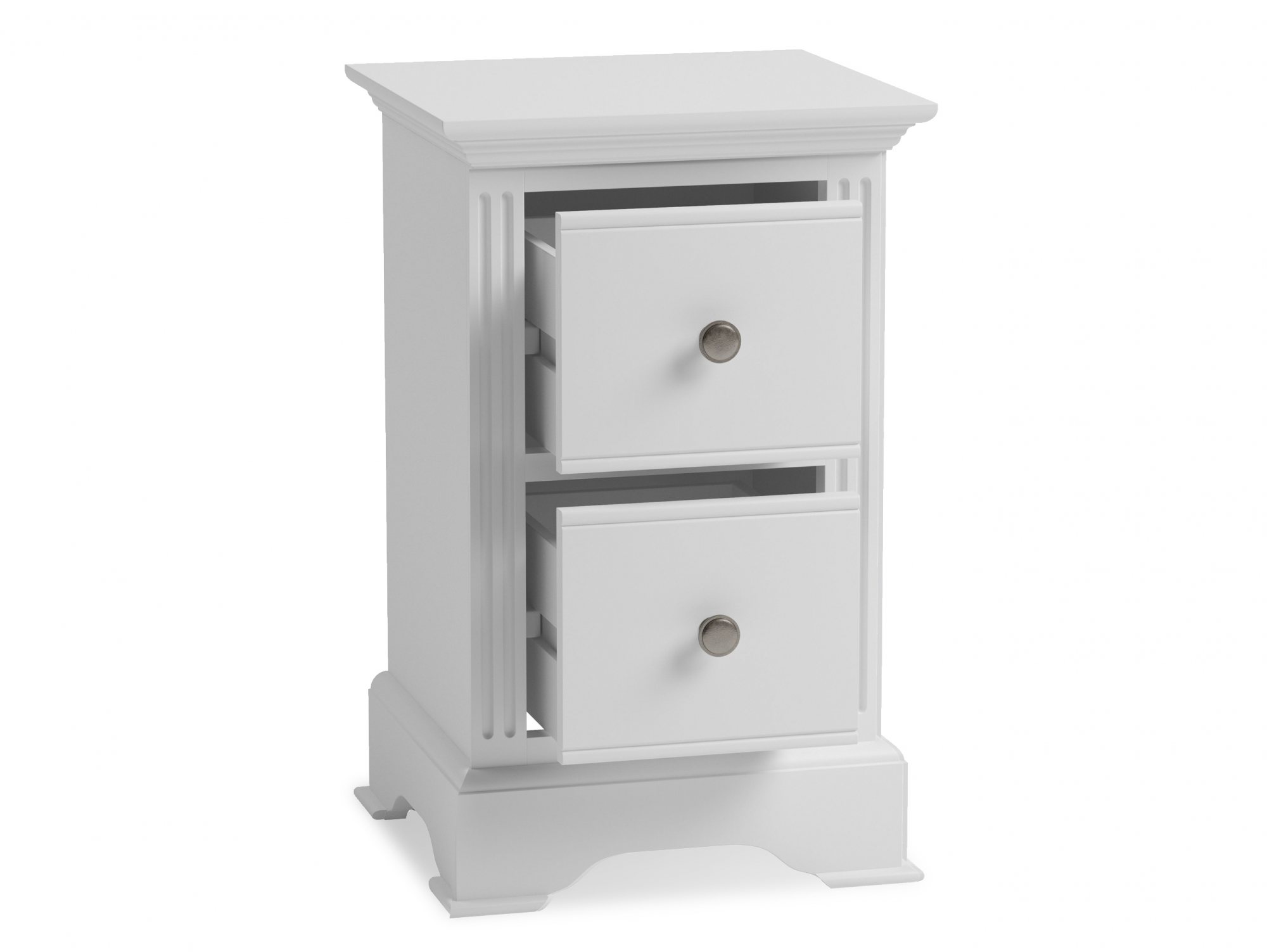 Kenmore Kenmore Catlyn White 2 Drawer Small Bedside Cabinet (Assembled)
