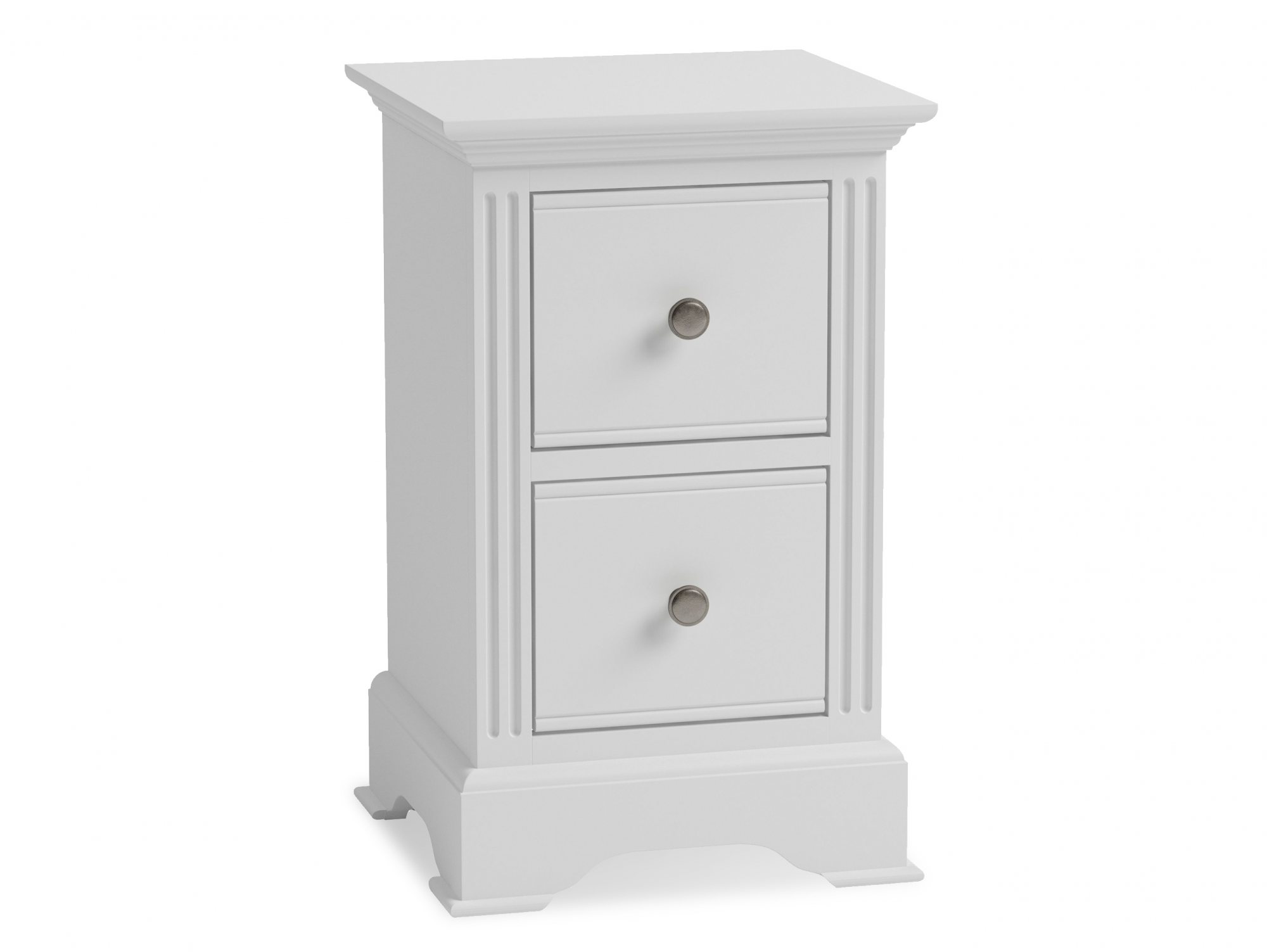 Kenmore Kenmore Catlyn White 2 Drawer Small Bedside Cabinet (Assembled)