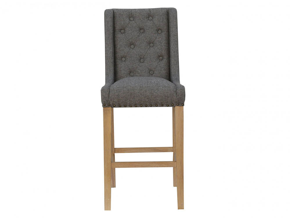 Kenmore Kenmore Cala Dark Grey Upholstered Fabric Bar Stool