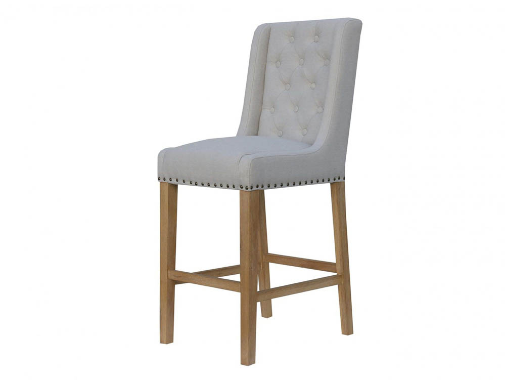 Kenmore Kenmore Cala Natural Upholstered Fabric Bar Stool