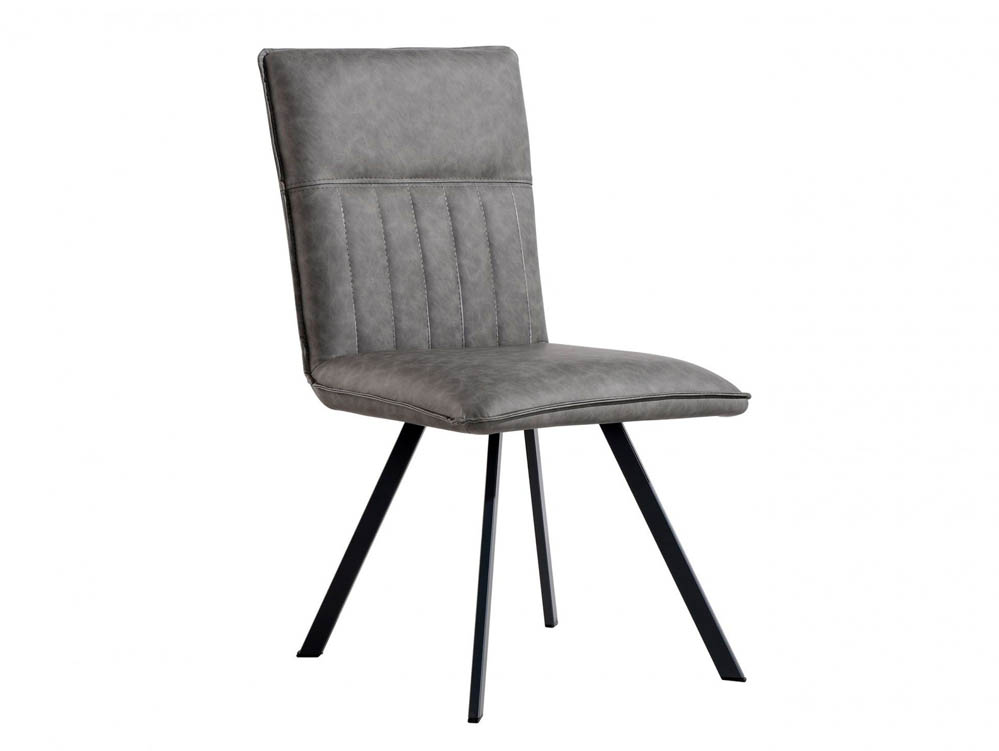 Kenmore Kenmore Faris Grey Faux Leather Dining Chair