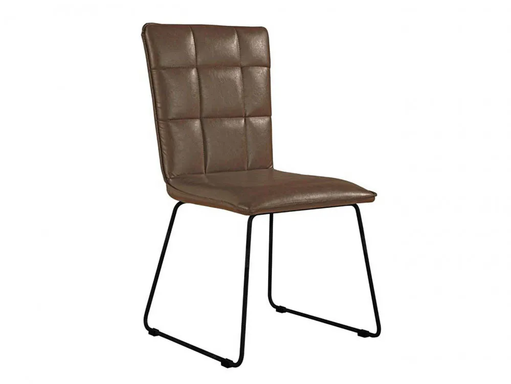 Kenmore Kenmore Finch Brown Faux Leather Dining Chair