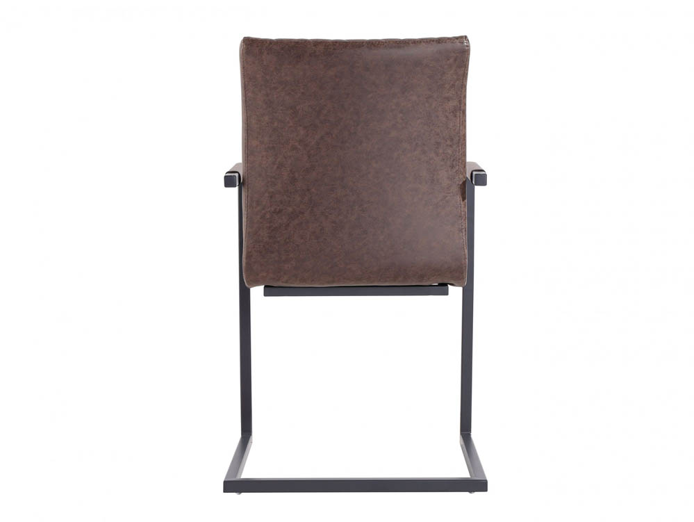 Kenmore Kenmore Flynn Carver Brown Faux Leather Dining Chair