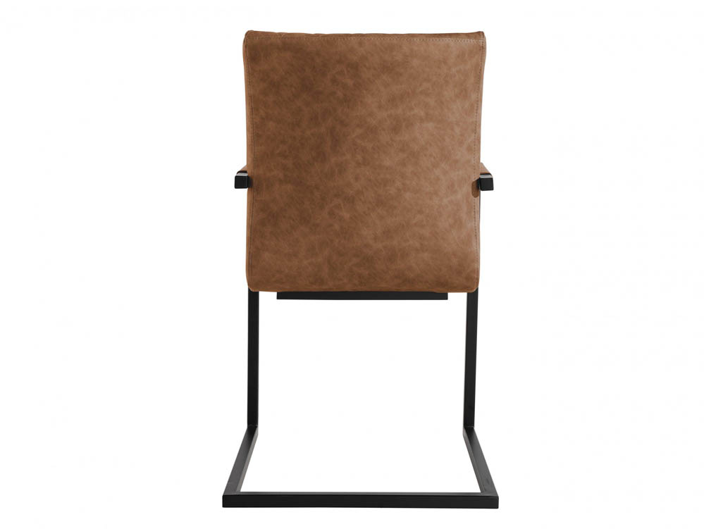 Kenmore Kenmore Flynn Carver Tan Faux Leather Dining Chair