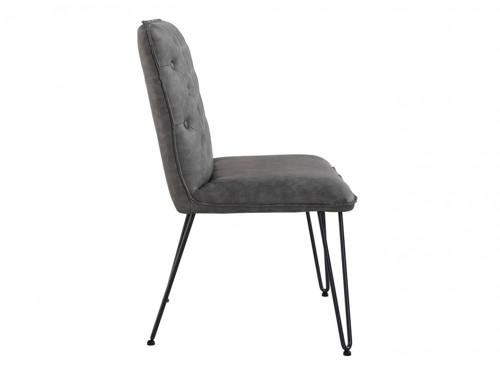 Kenmore Kenmore Finlay Grey Faux Leather 90cm Upholstered Dining Bench