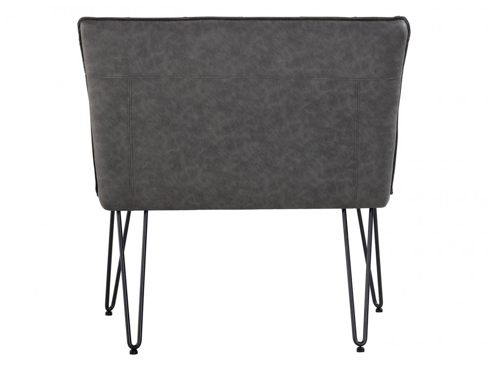 Kenmore Kenmore Finlay Grey Faux Leather 90cm Upholstered Dining Bench