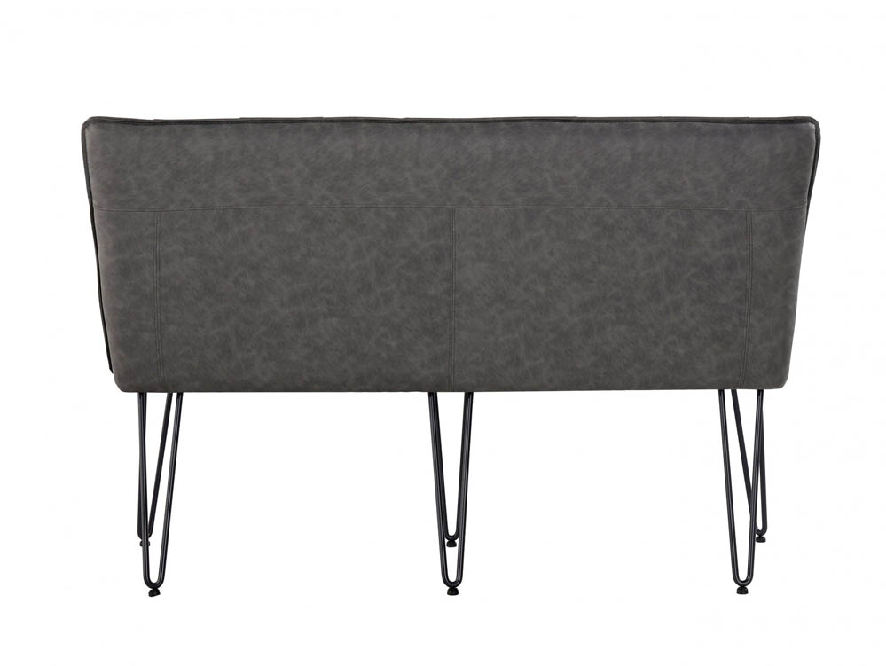 Kenmore Kenmore Finlay Grey Faux Leather 140cm Upholstered Dining Bench