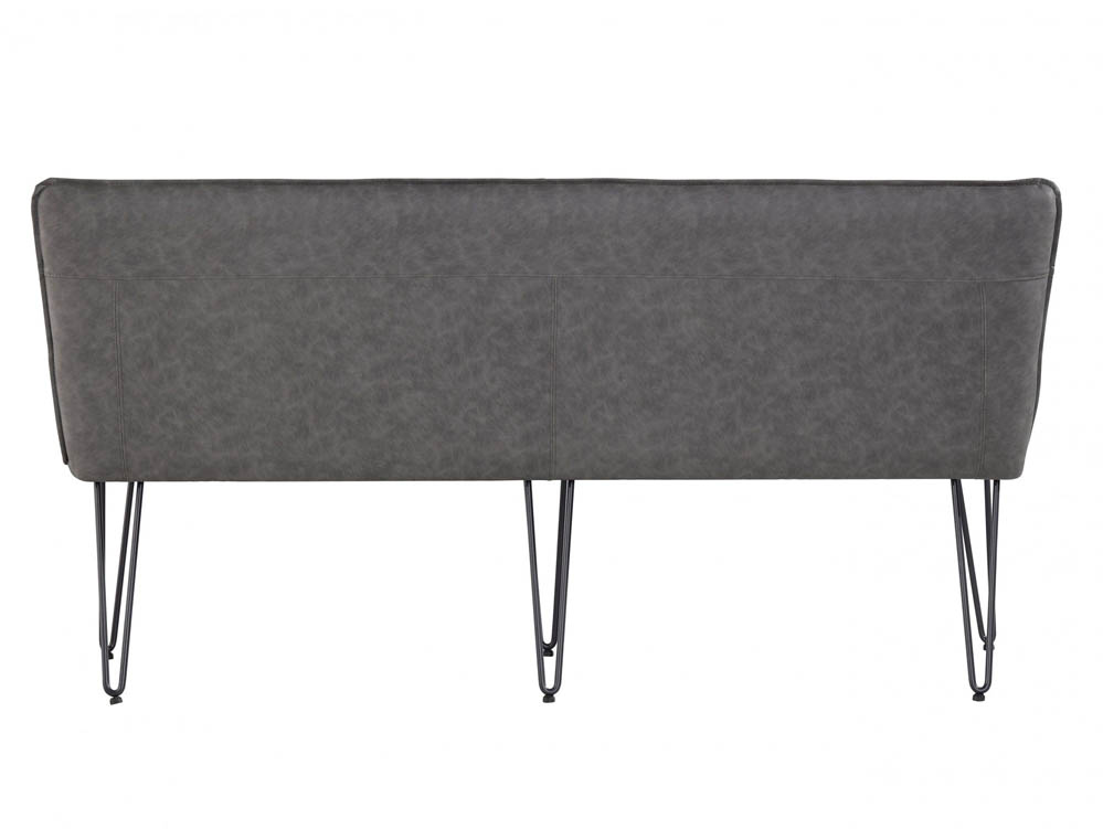 Kenmore Kenmore Finlay Grey Faux Leather 180cm Upholstered Dining Bench