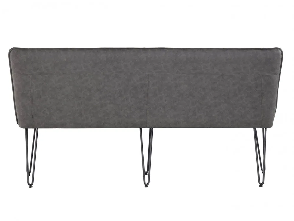 Grey faux leather bench discount