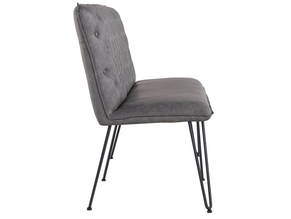Kenmore Kenmore Finlay Grey Faux Leather 180cm Upholstered Dining Bench