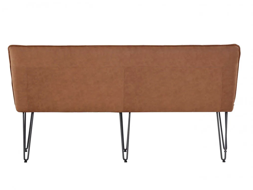 Kenmore Kenmore Finlay Tan Faux Leather 180cm Dining Bench