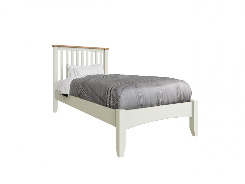Kenmore Kenmore Patterdale 3ft Single White and Oak Wooden Bed Frame
