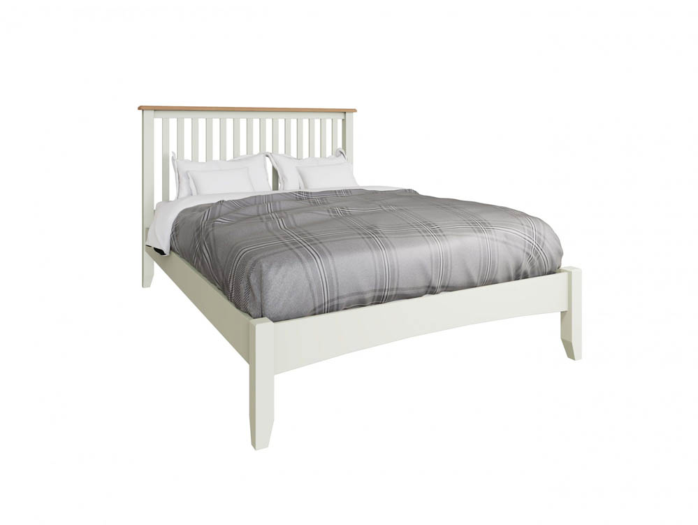 Kenmore Kenmore Patterdale 4ft6 Double White and Oak Wooden Bed Frame