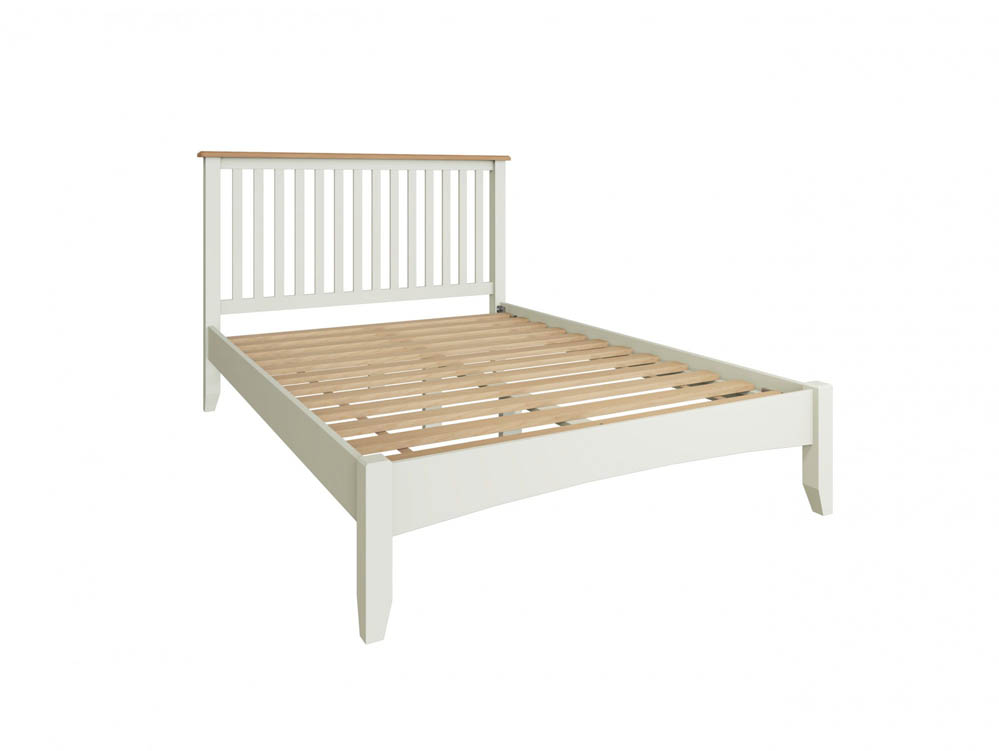Kenmore Kenmore Patterdale 4ft6 Double White and Oak Wooden Bed Frame