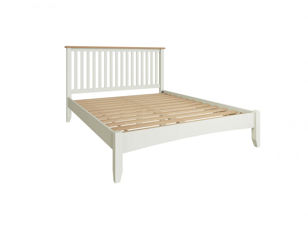 Kenmore Kenmore Patterdale 5ft King Size White and Oak Wooden Bed Frame