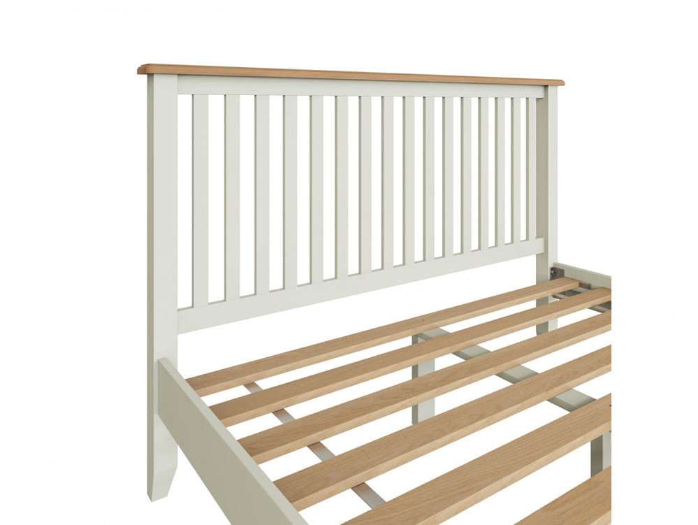 Kenmore Kenmore Patterdale 5ft King Size White and Oak Wooden Bed Frame