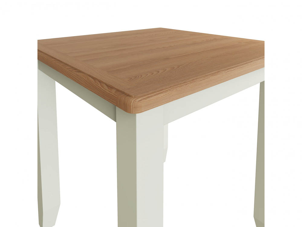 Kenmore Kenmore Patterdale 75cm White and Oak Compact Wooden Dining Table (Flat Packed)