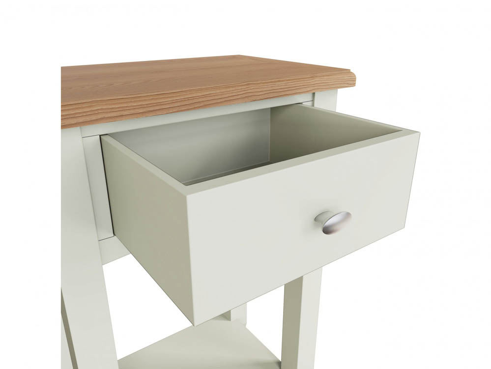 Kenmore Kenmore Patterdale White and 1 Drawer Tall Lamp Table (Assembled)