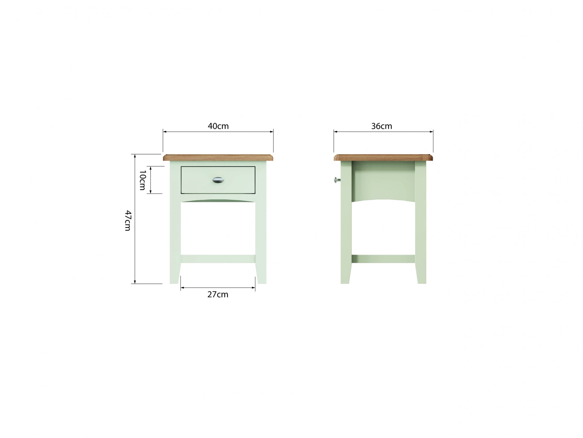 Kenmore Kenmore Patterdale White and Oak 1 Drawer Lamp Table (Assembled)