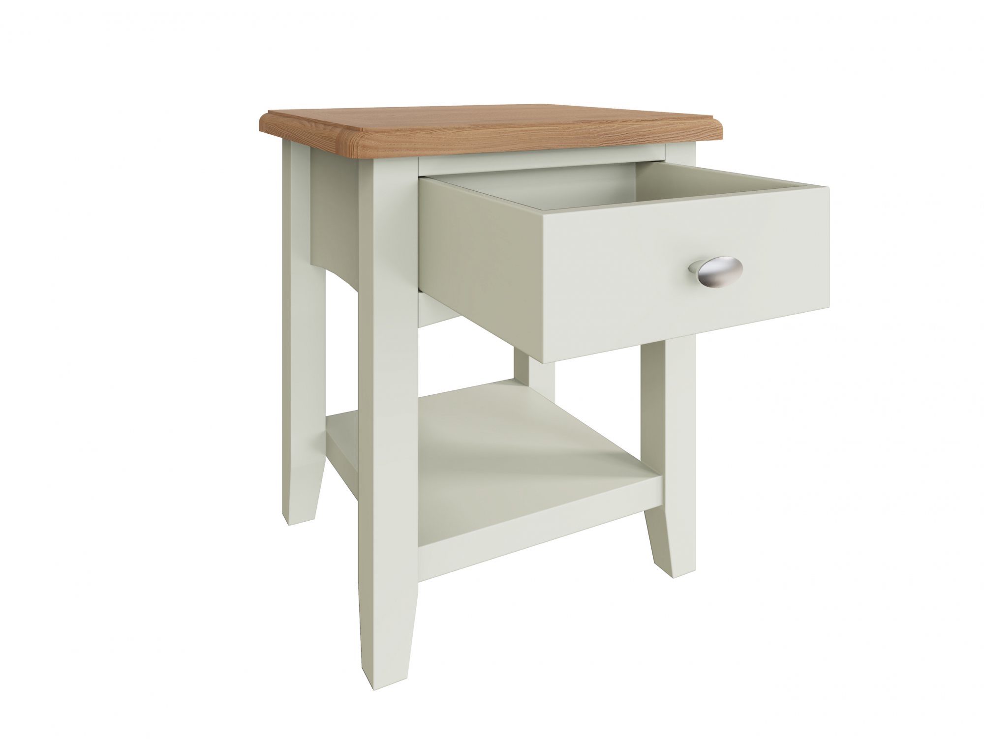 Kenmore Kenmore Patterdale White and Oak 1 Drawer Lamp Table (Assembled)