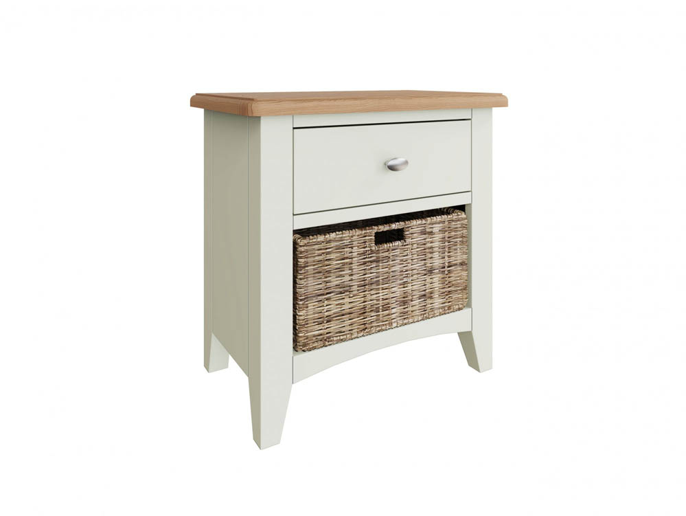 Kenmore Kenmore Patterdale White and Oak 1 Drawer Large Lamp Table (Assembled)