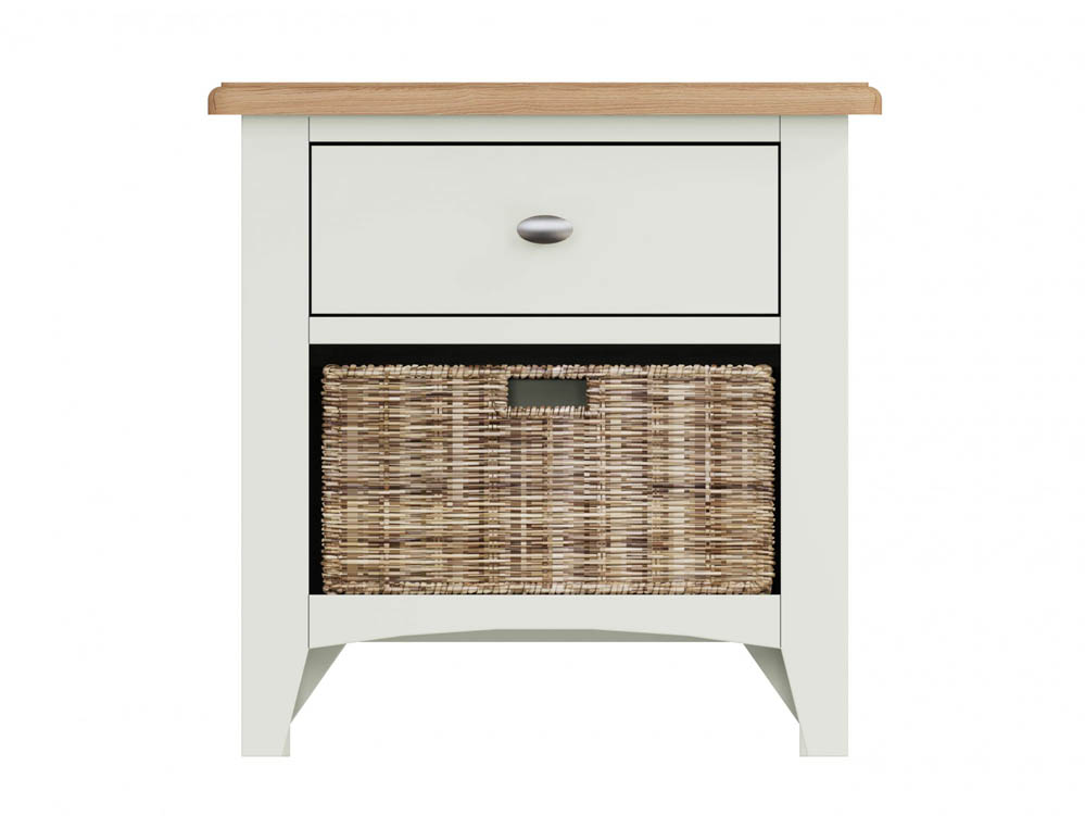 Kenmore Kenmore Patterdale White and Oak 1 Drawer Large Lamp Table (Assembled)