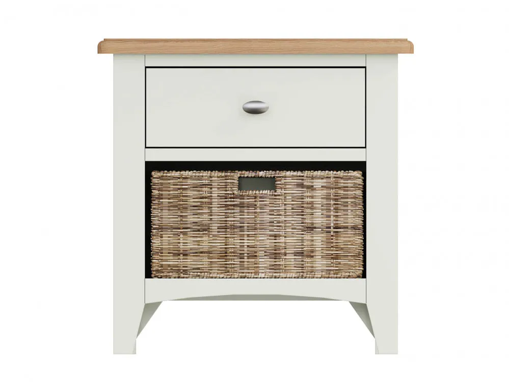 Kenmore Kenmore Patterdale White and Oak 1 Drawer Large Lamp Table (Assembled)