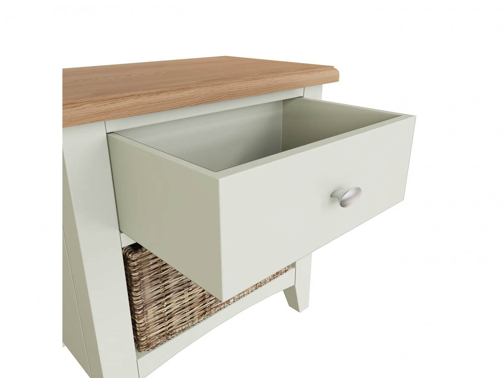 Kenmore Kenmore Patterdale White and Oak 1 Drawer Large Lamp Table (Assembled)