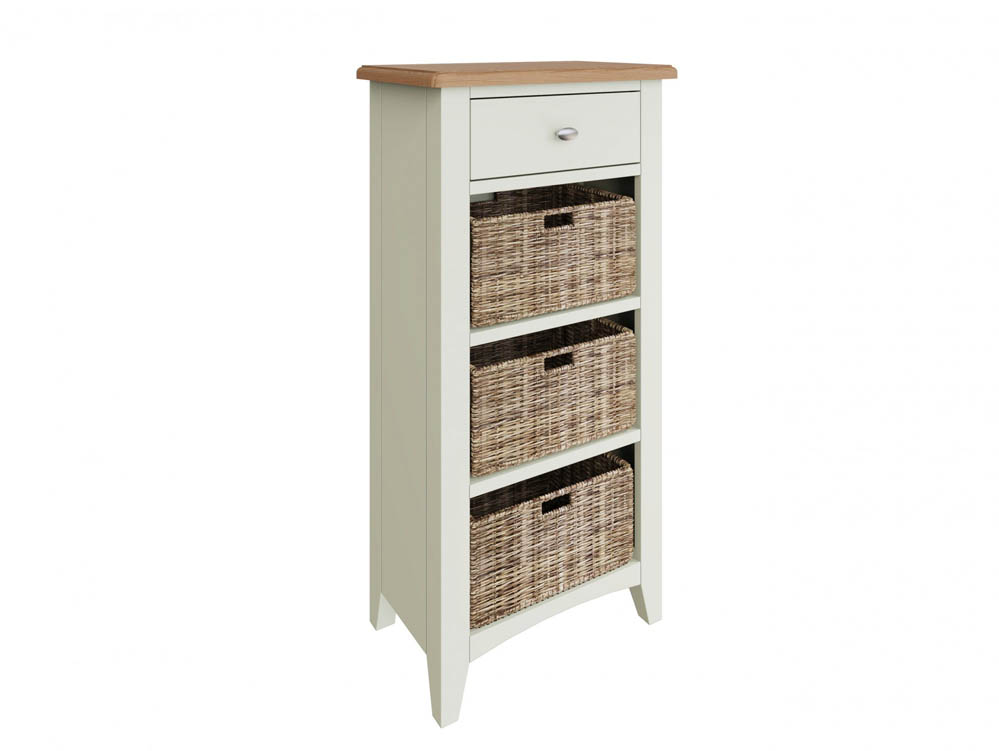 Kenmore Kenmore Patterdale White and Oak 1 Drawer Tall Storage Unit (Assembled)