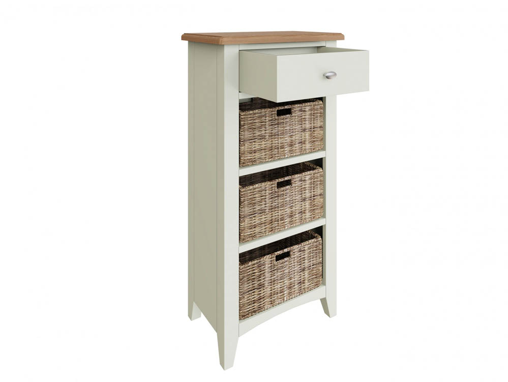 Kenmore Kenmore Patterdale White and Oak 1 Drawer Tall Storage Unit (Assembled)