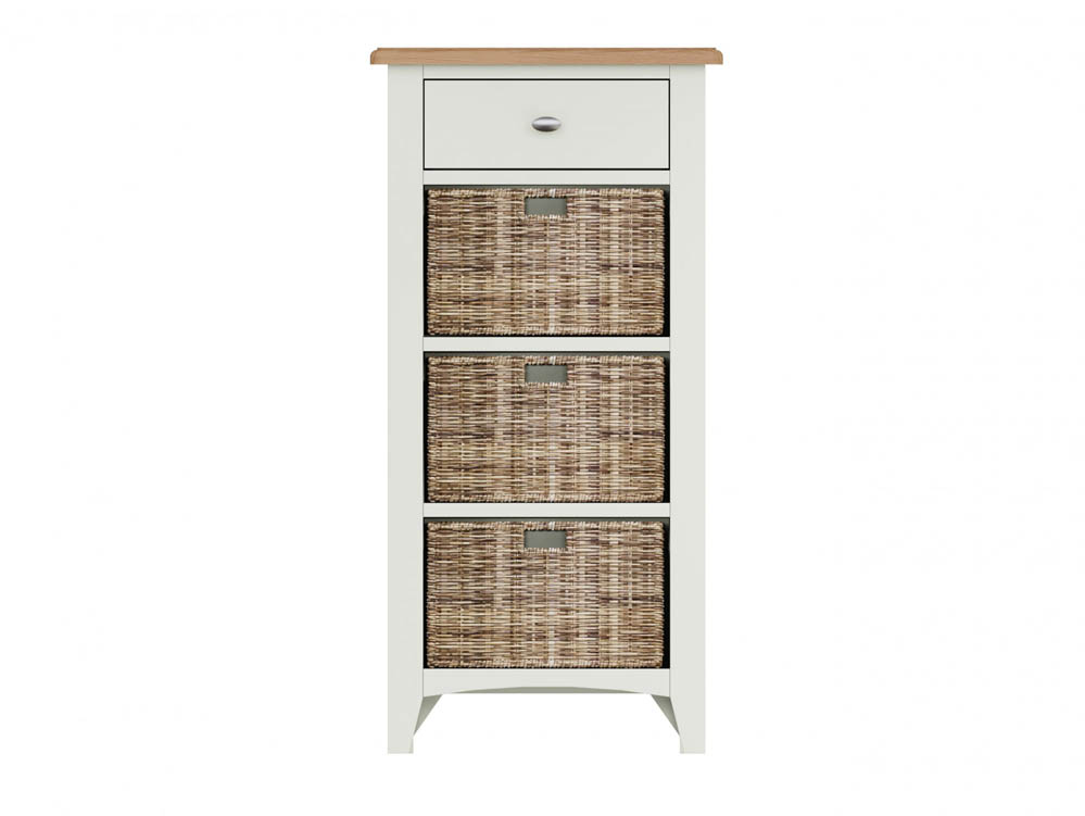 Kenmore Kenmore Patterdale White and Oak 1 Drawer Tall Storage Unit (Assembled)