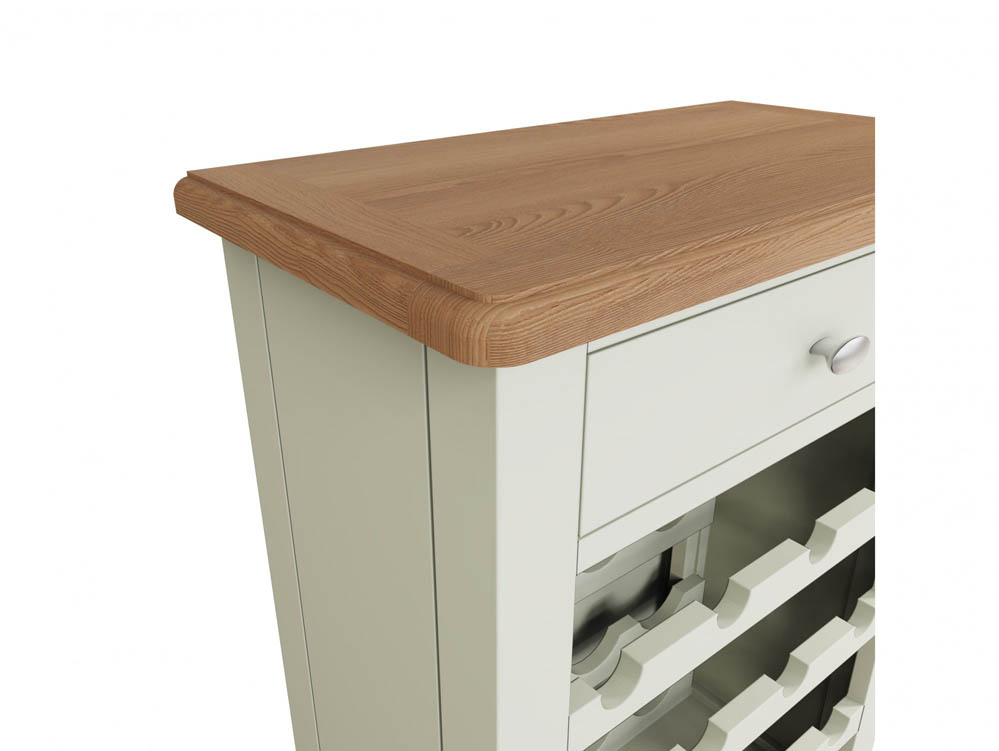Kenmore Kenmore Patterdale White and Oak 1 Drawer Wine Cabinet (Assembled)