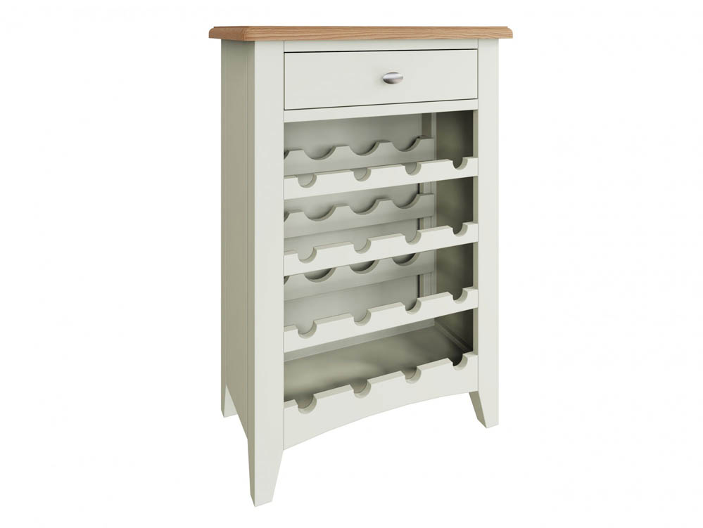 Kenmore Kenmore Patterdale White and Oak 1 Drawer Wine Cabinet (Assembled)