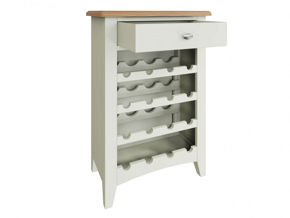 Kenmore Kenmore Patterdale White and Oak 1 Drawer Wine Cabinet (Assembled)