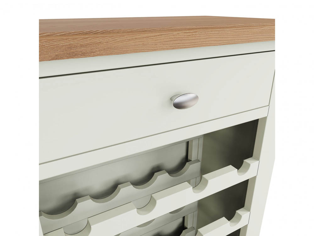 Kenmore Kenmore Patterdale White and Oak 1 Drawer Wine Cabinet (Assembled)