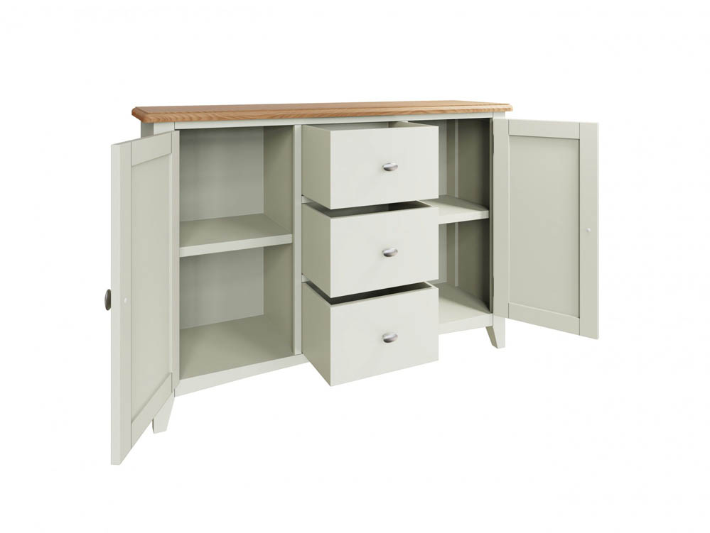 Kenmore Kenmore Patterdale White and Oak 2 Door 3 Drawer Large Sideboard (Assembled)