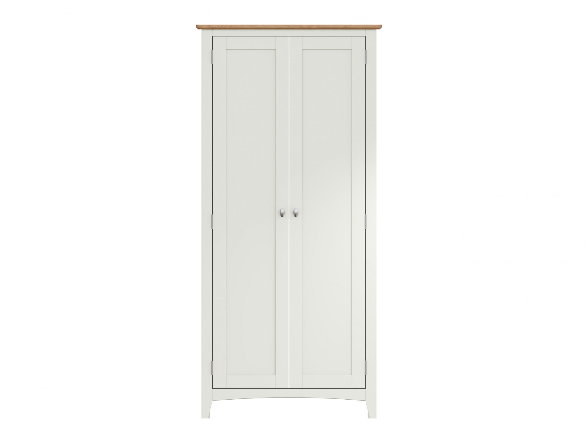 Kenmore Kenmore Patterdale White and Oak 2 Door Double Wardrobe (Assembled)