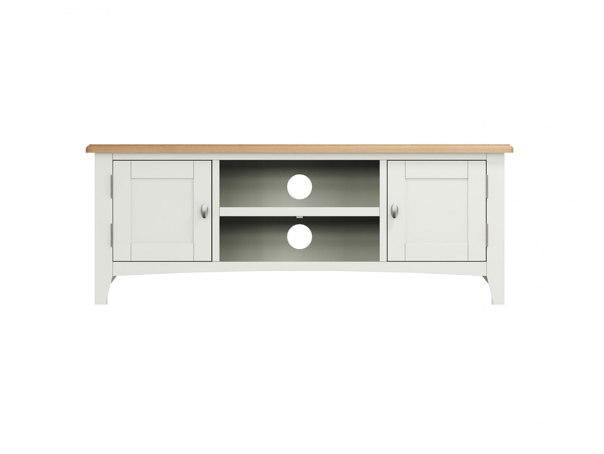 Kenmore Kenmore Patterdale White and Oak 2 Door Large TV Cabinet (Assembled)