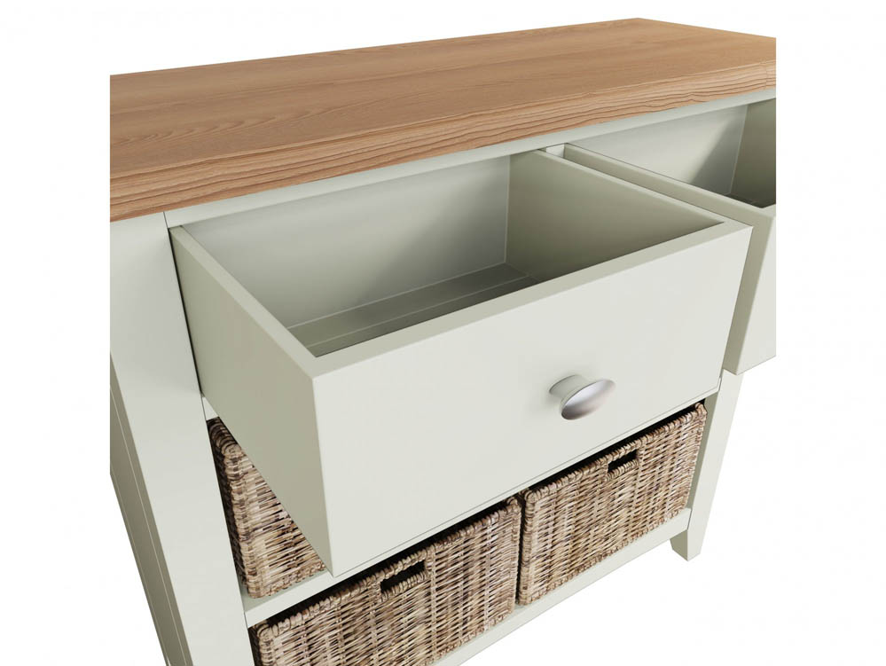 Kenmore Kenmore Patterdale White and Oak 2 Drawer Compact Sideboard (Assembled)