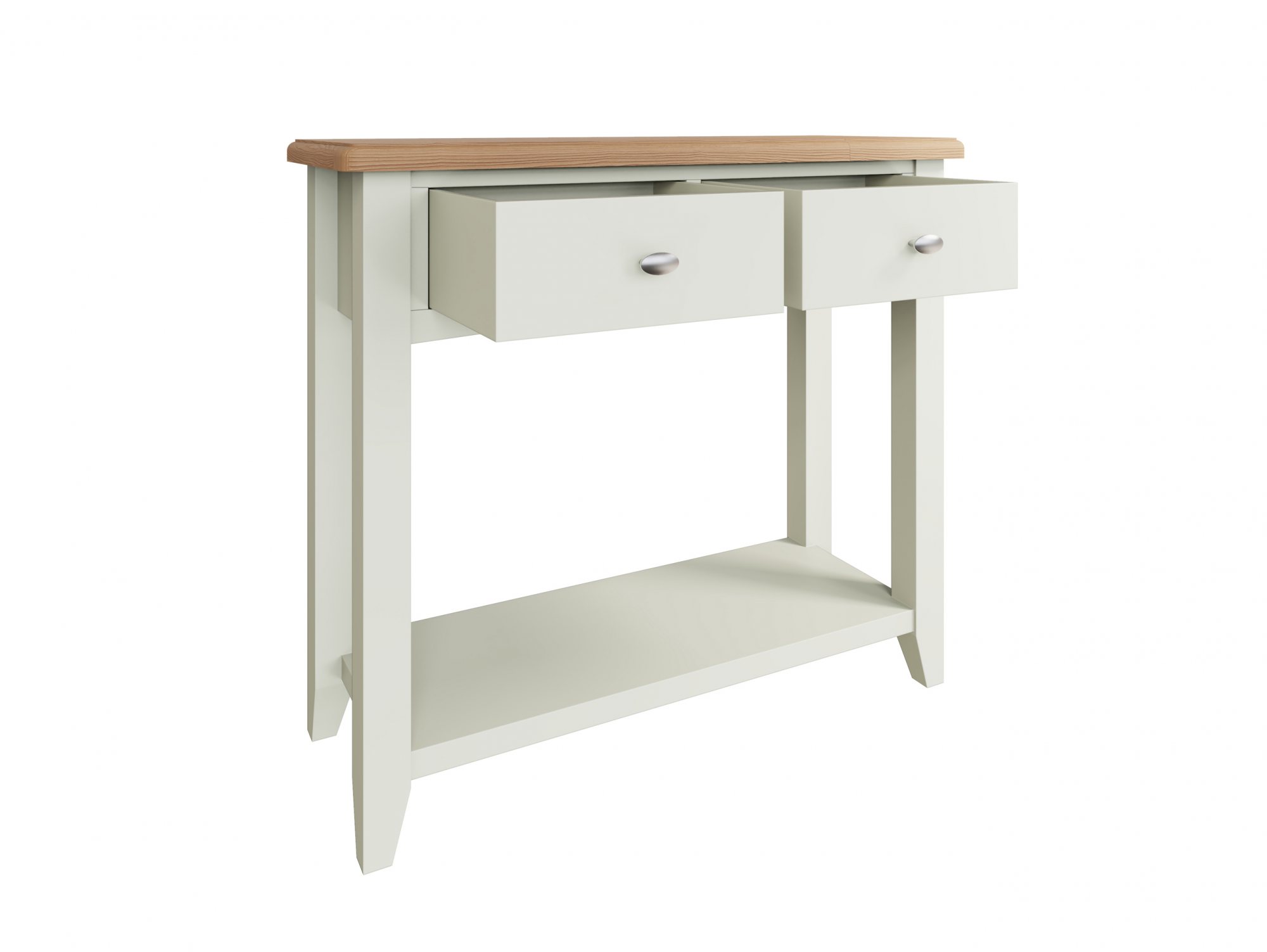 Kenmore Kenmore Patterdale White and Oak 2 Drawer Console Table (Flat Packed)