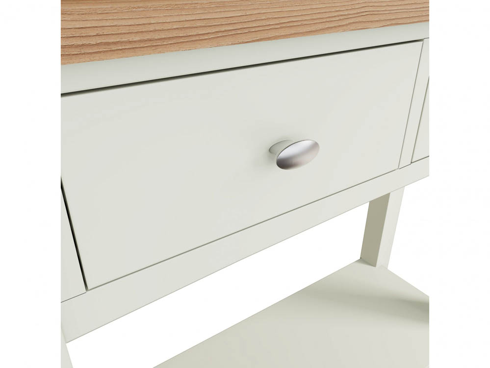 Kenmore Kenmore Patterdale White and Oak 2 Drawer Console Table (Flat Packed)