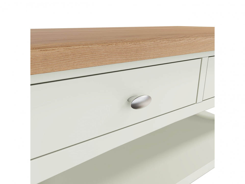 Kenmore Kenmore Patterdale White and Oak 2 Drawer Large Coffee Table (Flat Packed)
