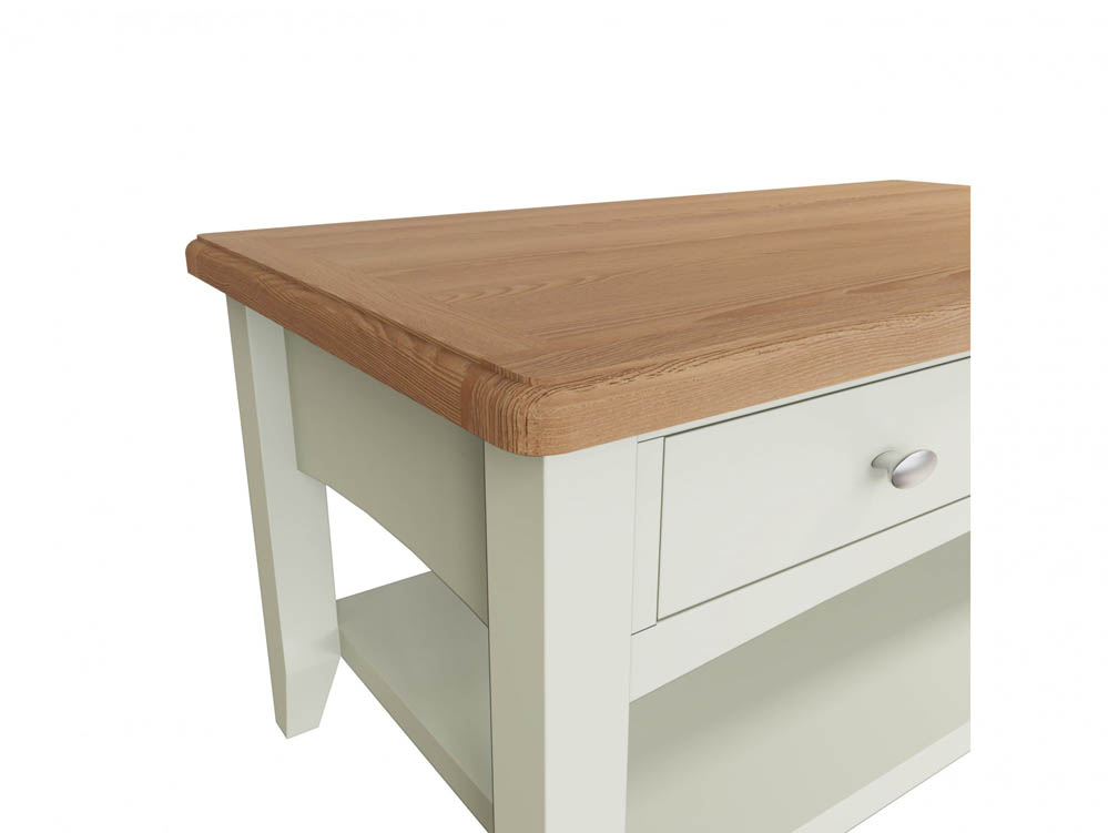 Kenmore Kenmore Patterdale White and Oak 2 Drawer Large Coffee Table (Flat Packed)