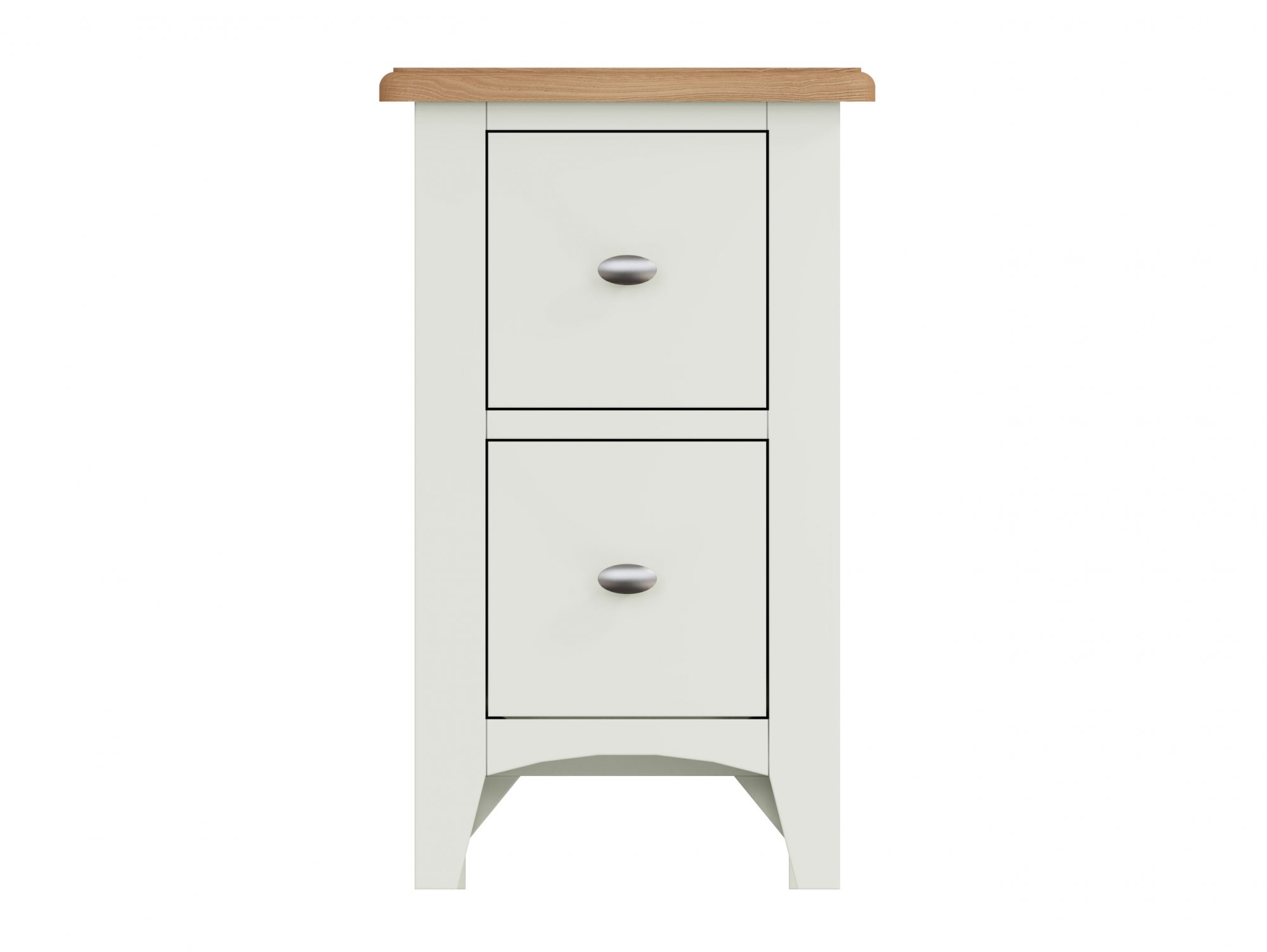 Kenmore Kenmore Patterdale White and Oak 2 Drawer Small Bedside Cabinet (Assembled)