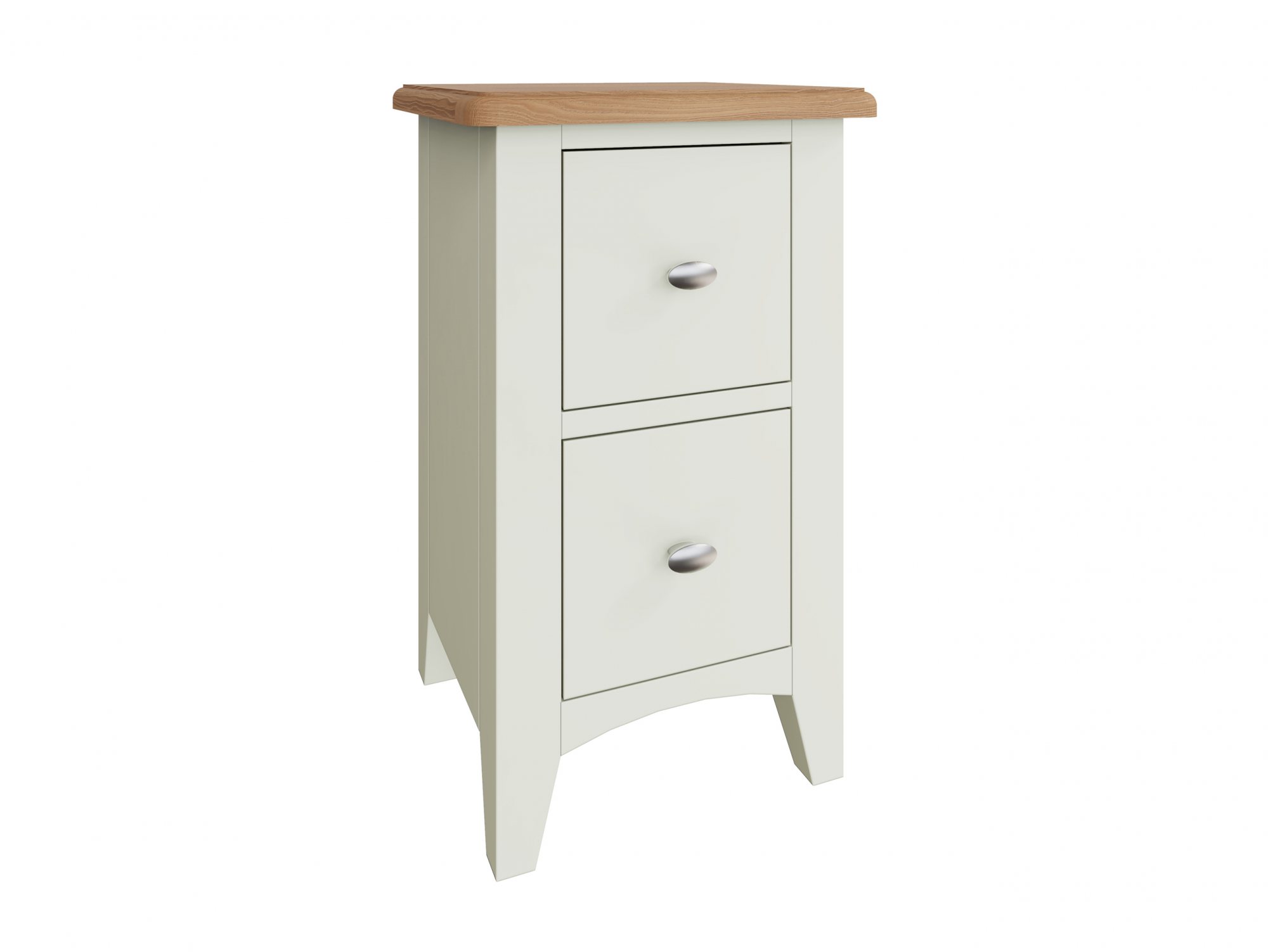 Kenmore Kenmore Patterdale White and Oak 2 Drawer Small Bedside Cabinet (Assembled)