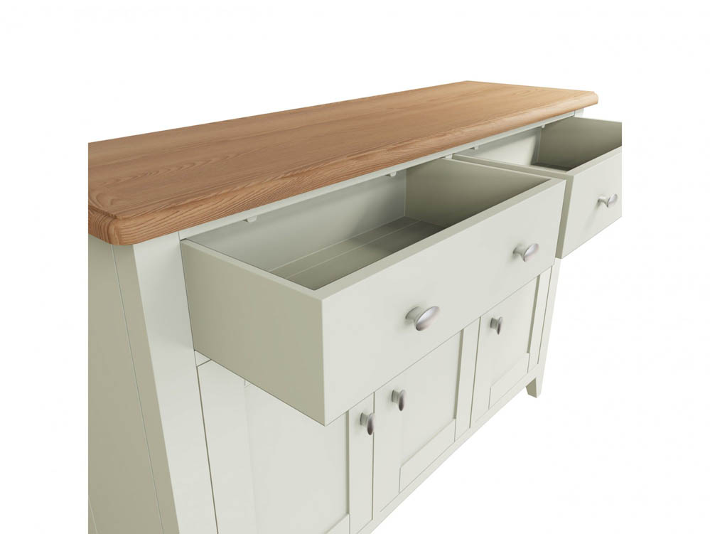 Kenmore Kenmore Patterdale White and Oak 3 Door 2 Drawer Large Sideboard (Assembled)