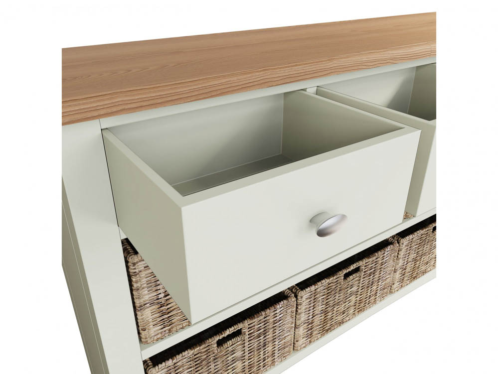 Kenmore Kenmore Patterdale White and Oak 3 Drawer Sideboard (Assembled)