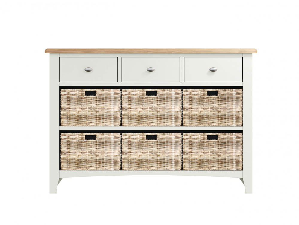 Kenmore Kenmore Patterdale White and Oak 3 Drawer Sideboard (Assembled)