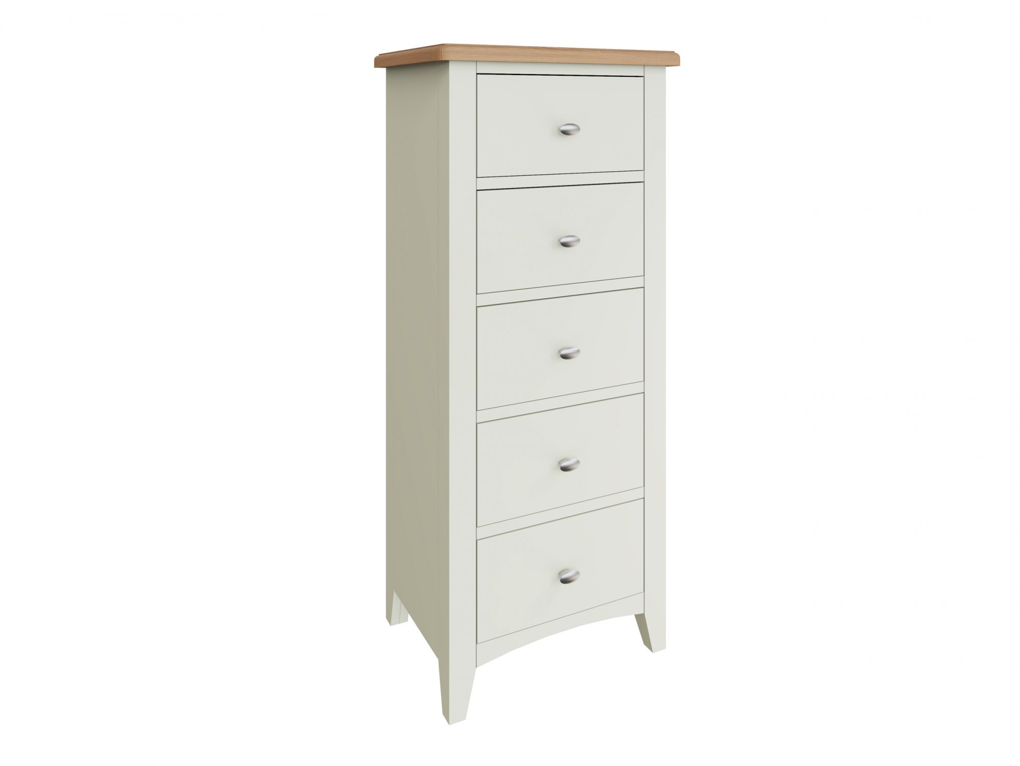 Kenmore Kenmore Patterdale White and Oak 5 Drawer Tall Narrow Chest of Drawers (Assembled)